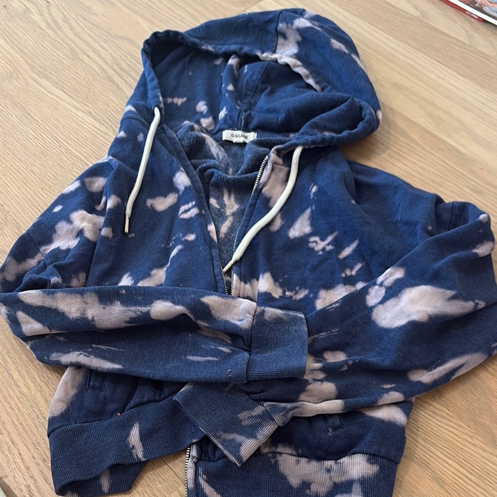 Garage Blue and White Hoodie